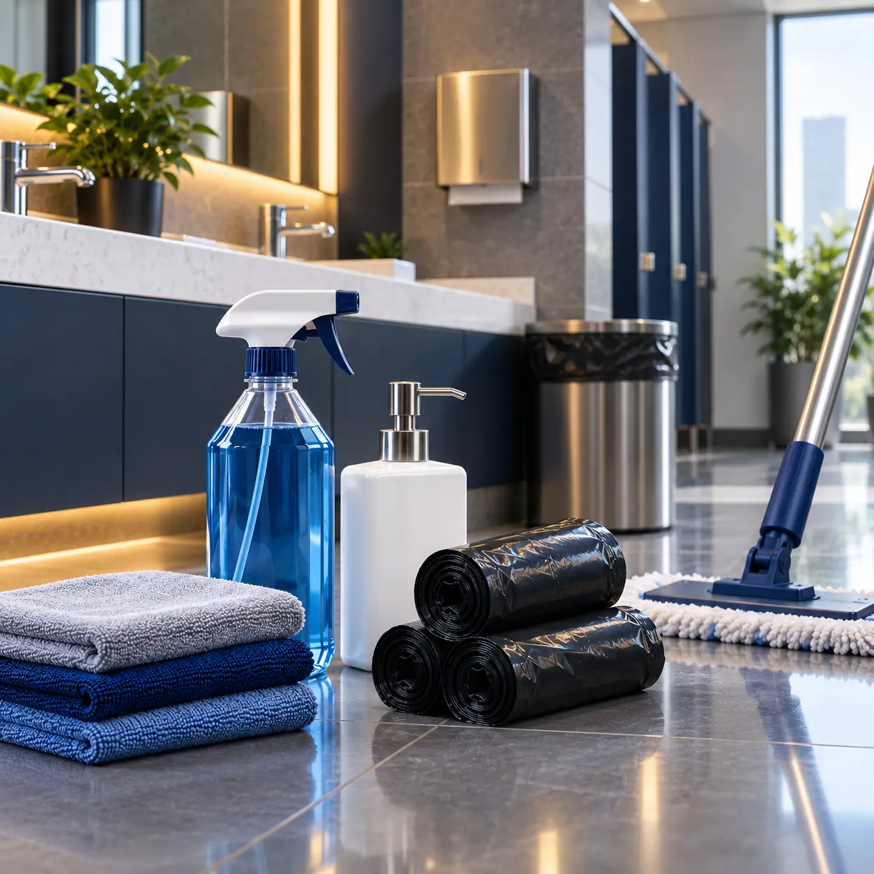 Cleaning and janitorial supplies for workplaces